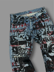 Pantalone Jeans custom vintage tg 43 ita