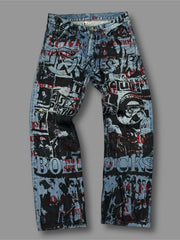 Pantalone Jeans custom vintage tg 43 ita