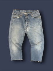 Jeans levis 501 vintage tg 34 cut caviglia