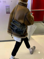 Vintage oversized women's sheepskin