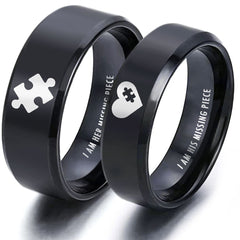 Matching Romantic Rings Set for Him and Her
