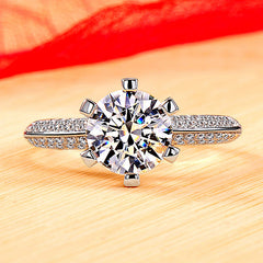0.6ct Round Lab Diamond Womens Ring with Name