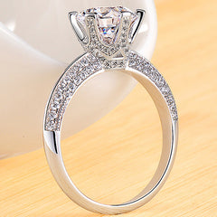 0.6ct Round Lab Diamond Womens Ring with Name