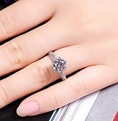 0.6ct Round Lab Diamond Womens Ring with Name