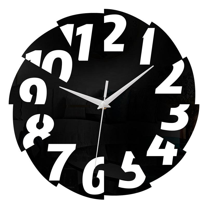 Big Numeral Cutout Silent Wall Clock â€?12" Acrylic