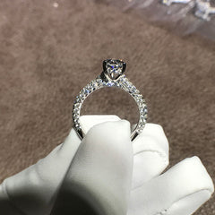 1 Carat Tear Drop Sona Diamond Ring