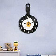 Egg Pan Shaped Kitchen Wall Décor Clock â€?Fun and Playful Design
