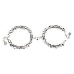 Magnetic Hearts Matching Chains Bracelets
