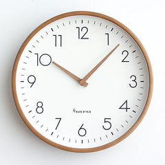 Silent Wood Wall Clock - Nordic Minimalist Solid Wood Timepiece