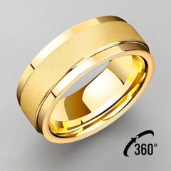 Engraved Mens Fidget Wedding Ring Tungsten