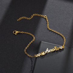 Custom Name Thin Chain Bracelet