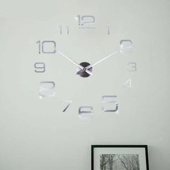 DIY Sticker Long Hands Wall Clock â€?Customizable & Silent Design