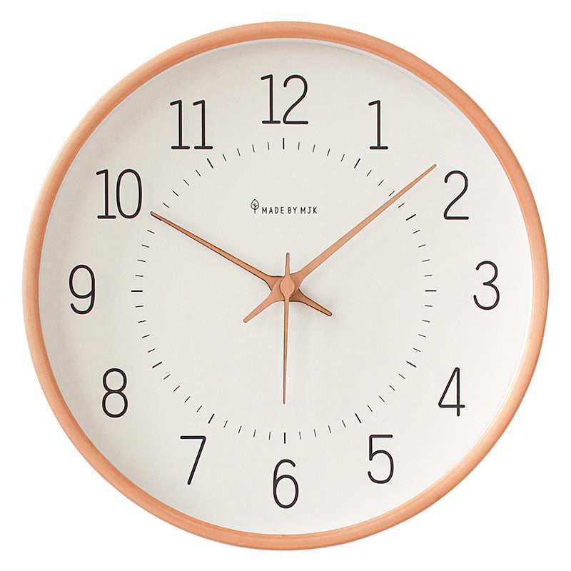 Japanese Minimalist Silent Wall Clock â€?12" Solid Wood