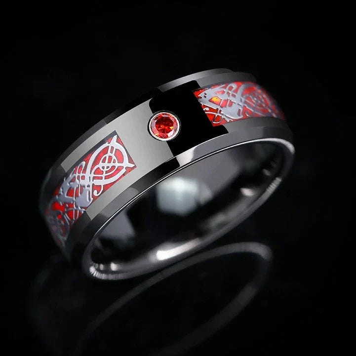 Male Wedding Band with Names Engraved Tungsten