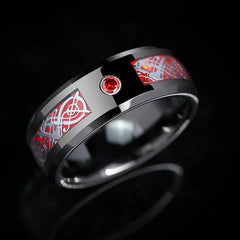 Male Wedding Band with Names Engraved Tungsten