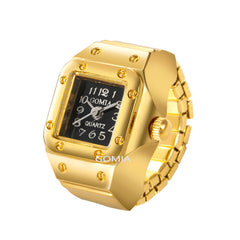 Gulleiâ„?Fully Functional Square Face Real Watch Ring