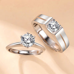 Gulleiâ„?1.8 Carat Moissanite Diamond Rings Set
