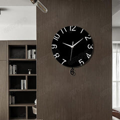 Big Numbers Silent Pendulum Wall Clock â€?12" Acrylic