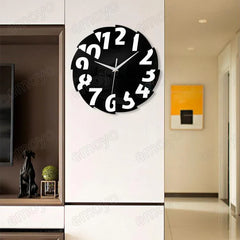 Big Numeral Cutout Silent Wall Clock â€?12" Acrylic