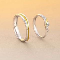 Custom Sunset Promise Rings Matching Set