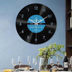 Reverse Vinyl Record Silent Wall Clock â€?12" Retro