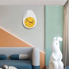 Egg-Shaped Silent Wall Clock â€?Playful Kitchen Design