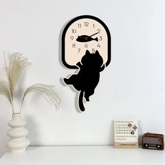 Cute Cat Silent Wall Clock â€?Kids' Bedroom Wall Decor (30×30 cm)