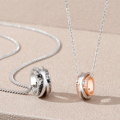 Engraved Matching Rings Couple Jewelry Set