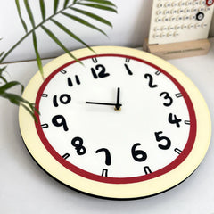 Hand-Drawn Style Silent Wall Clock â€?Unique Acrylic Design