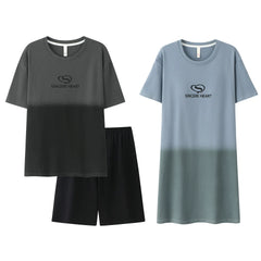 Minimalist Gradient Cotton Couple Sleepwear