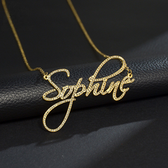 Personal Signature Diamond Name Necklace