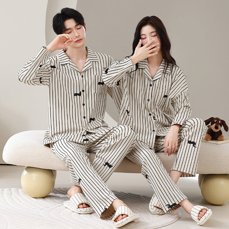 Matching Couple Pajamas Set â€?Dachshund Print, Soft & Breathable