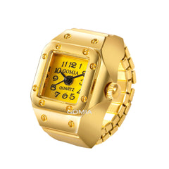 Gulleiâ„?Fully Functional Square Face Real Watch Ring