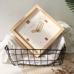 Solid Wood Silent Square Clock â€?Minimal Design