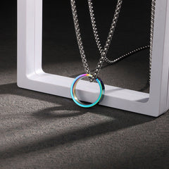 Custom Engravable Ring Pendant Necklace
