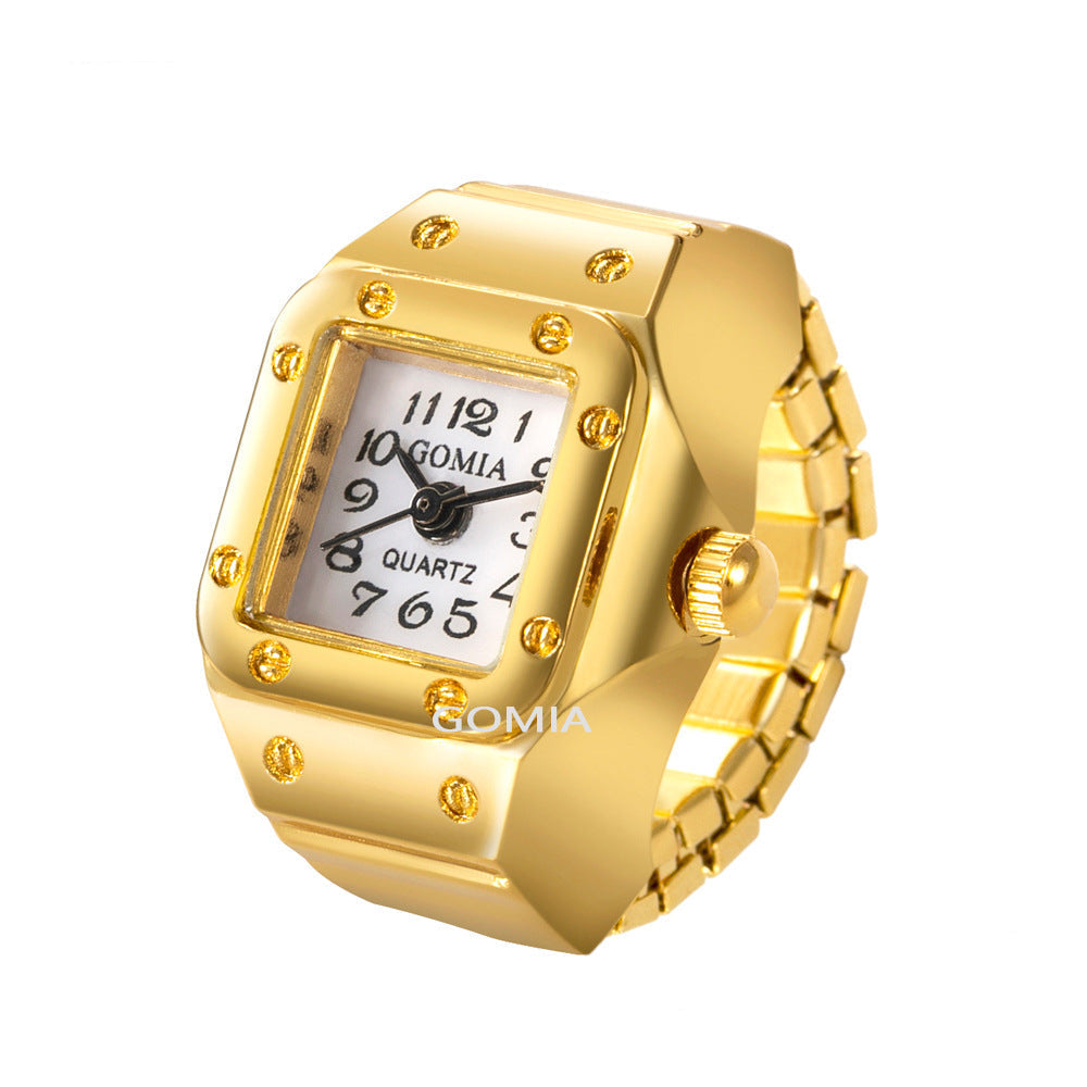 Gulleiâ„?Fully Functional Square Face Real Watch Ring
