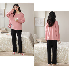 Playful Matching Couple Pajamas â€?Soft Cotton with Cute Embroidery by Gullei