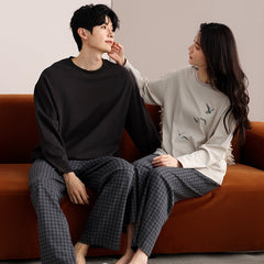 Gullei Minimalist Couple Pajamas Set â€?100% Cotton, Relaxed Fit