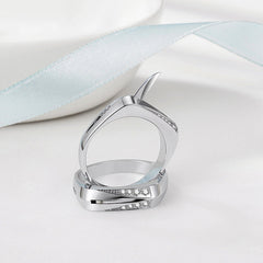 Gulleiâ„?Hidden Blade Self Defense Ring - Stainless Steel for Women & Men