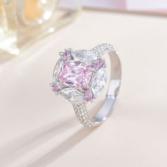 Lab Created Pink Diamond Promise Ring