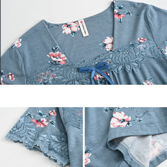 Floral Summer Pajamas with Padded Bra 100% Polyester