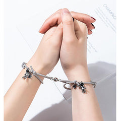 Astronauts Magnetic Connecting Couple Bracelets Set