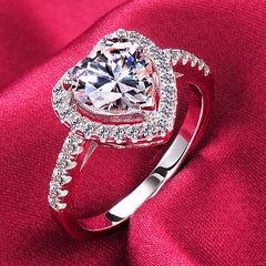 0.6 Carat Heart Lab Diamond Women Ring