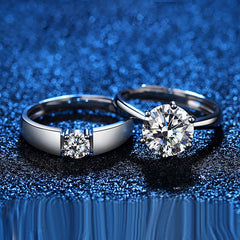 1.5 Carat Diamond Promise Rings Set for Couple