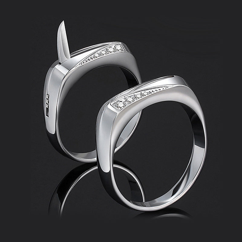 Gulleiâ„?Hidden Blade Self Defense Ring - Stainless Steel for Women & Men