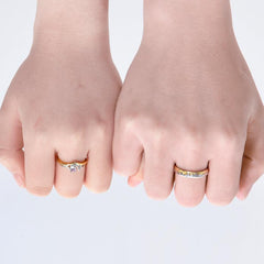 Mountain and Ocean Bff Rings Set for 2