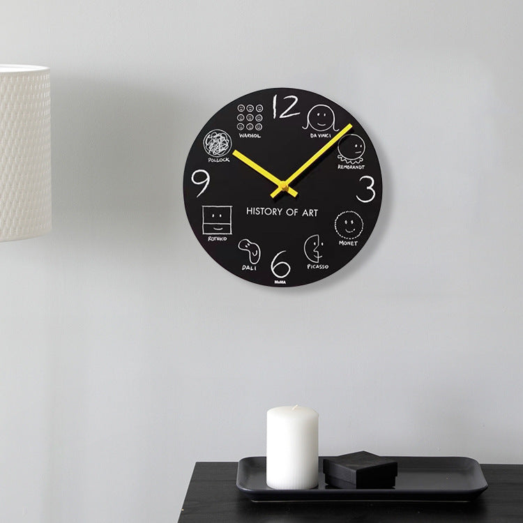 Creative Black Circular Silent Wall Clock â€?Modern & Minimalist Design