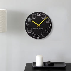 Creative Black Circular Silent Wall Clock â€?Modern & Minimalist Design