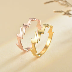 Matching Adjustable Size Steel Rings Set