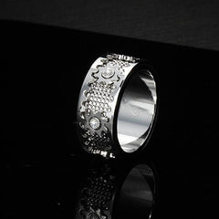 Engraved Kinetic Gears Fidget Ring